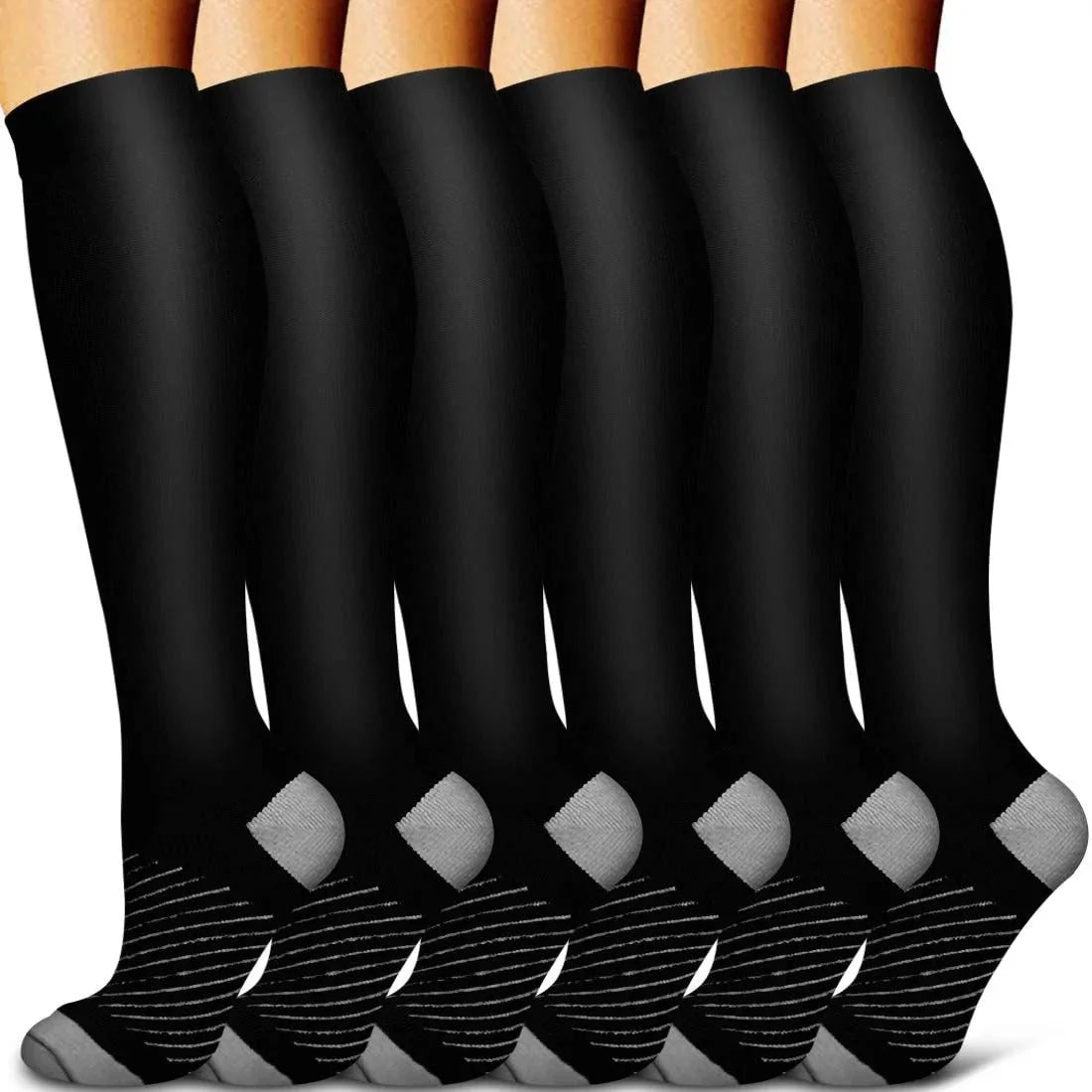 Compression Socks Graduated Compression & Non-Slip Cuff
