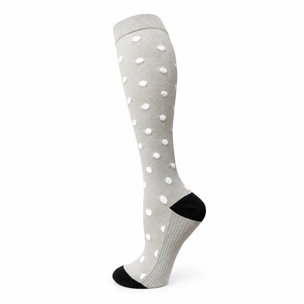 Compression Socks Knee-High Graduated Support Breathable Cotton Blend