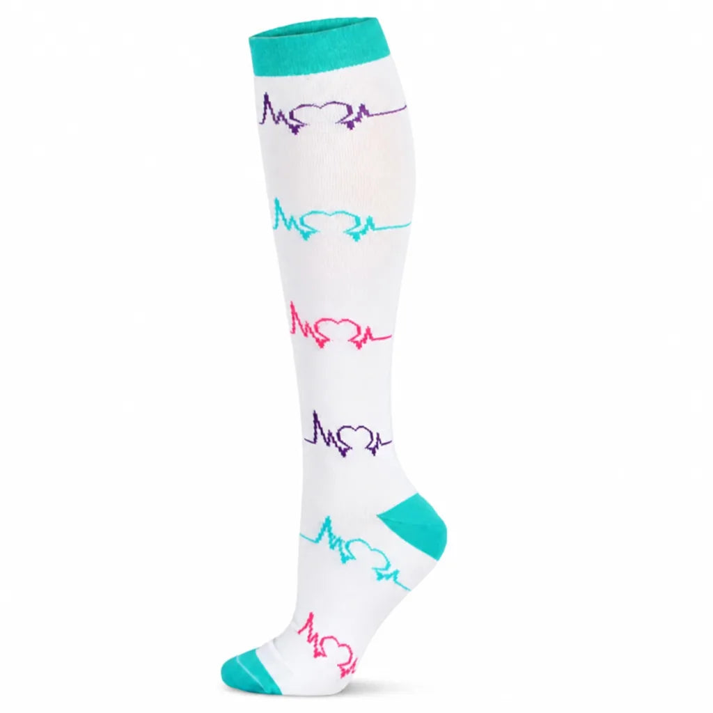 Compression Socks Knee-High Graduated Support Breathable Cotton Blend