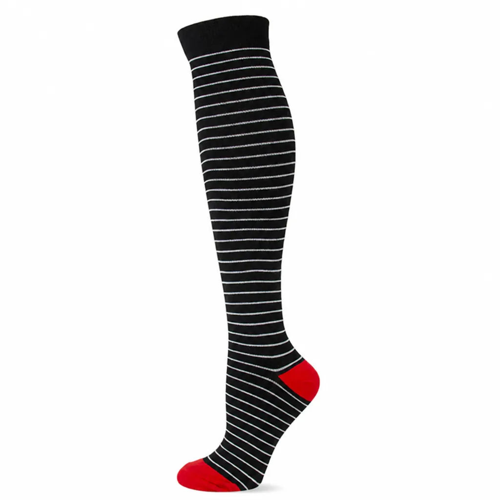Compression Socks Knee-High Graduated Support Breathable Cotton Blend