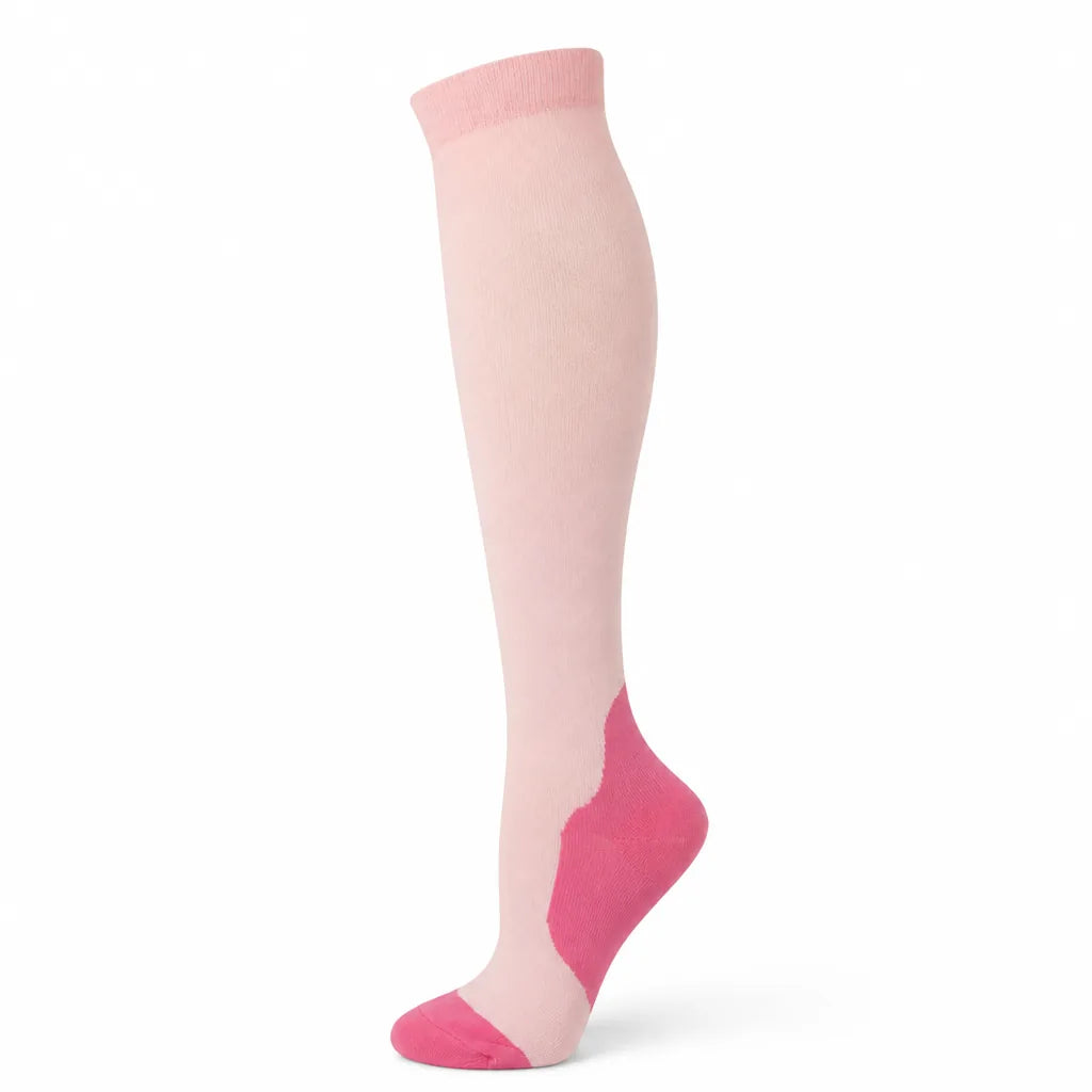 Compression Socks Knee-High Graduated Support Breathable Cotton Blend