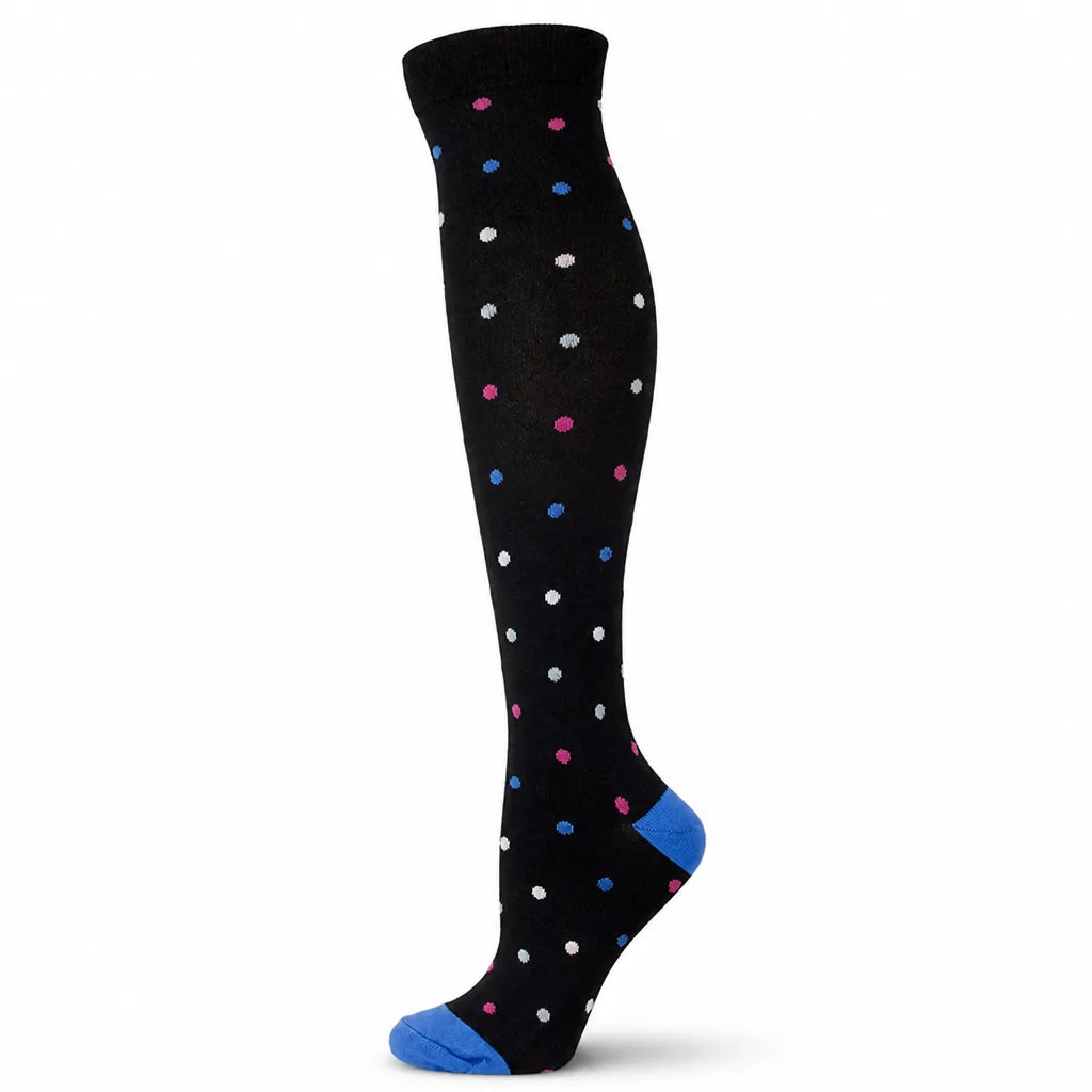 Compression Socks Knee-High Graduated Support Breathable Cotton Blend