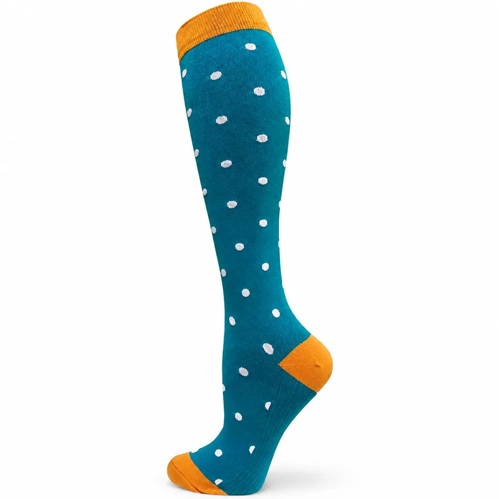 Compression Socks Knee-High Graduated Support Breathable Cotton Blend