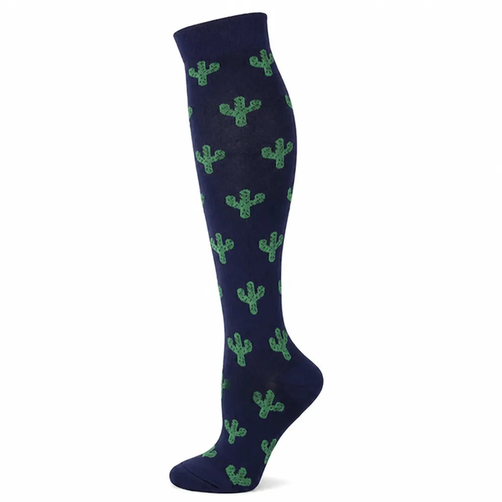 Compression Socks Knee-High Graduated Support Breathable Cotton Blend