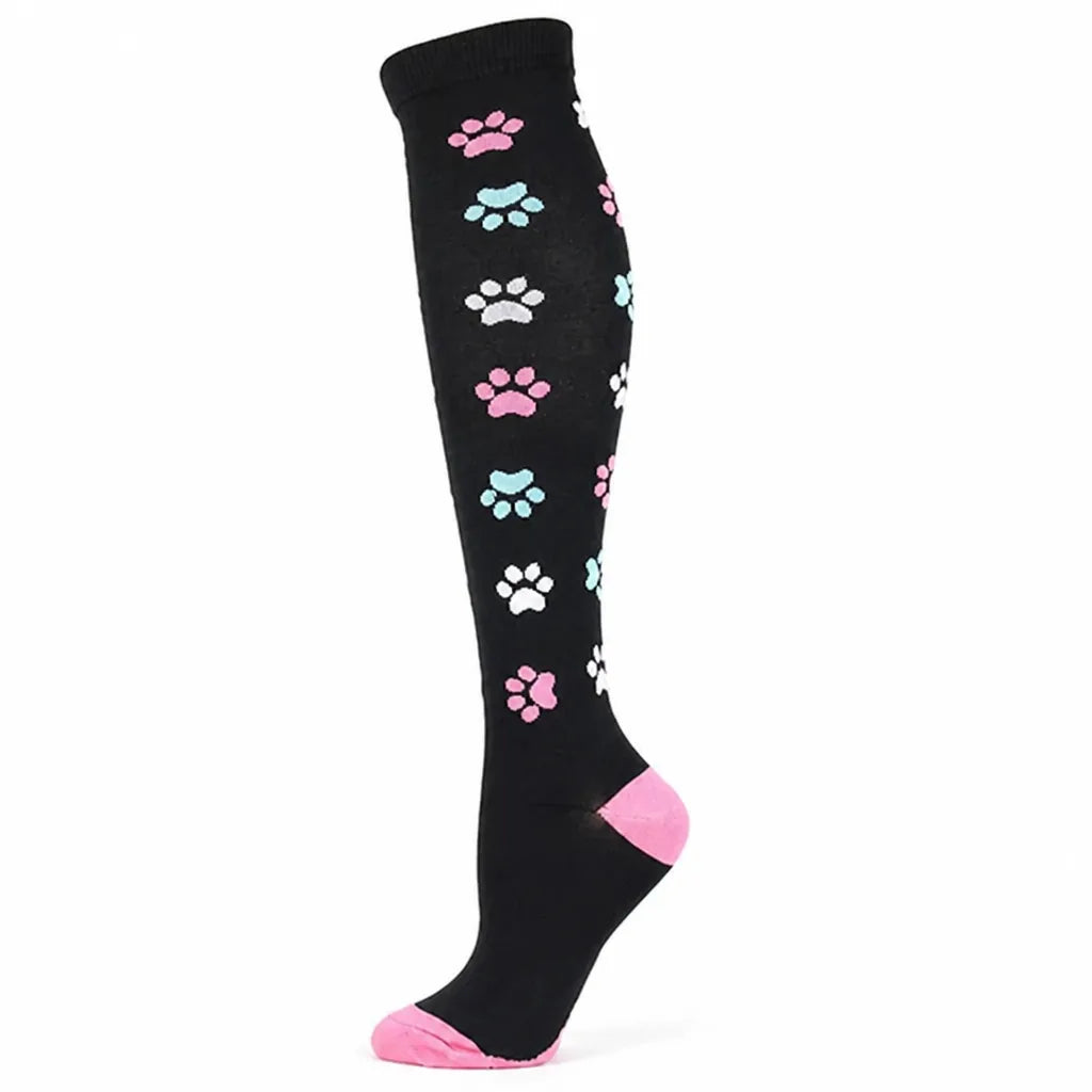 Compression Socks Knee-High Graduated Support Breathable Cotton Blend