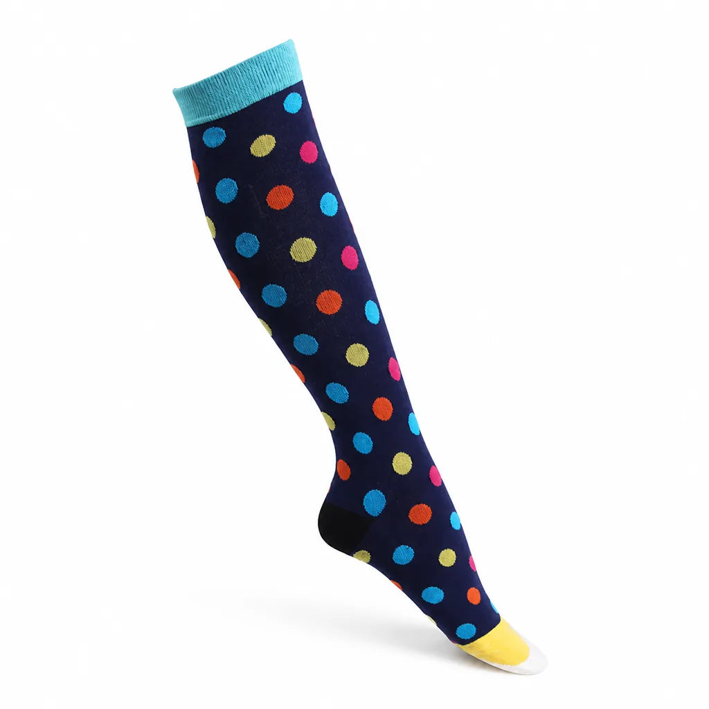 Compression Socks Knee-High Graduated Support Breathable Cotton Blend