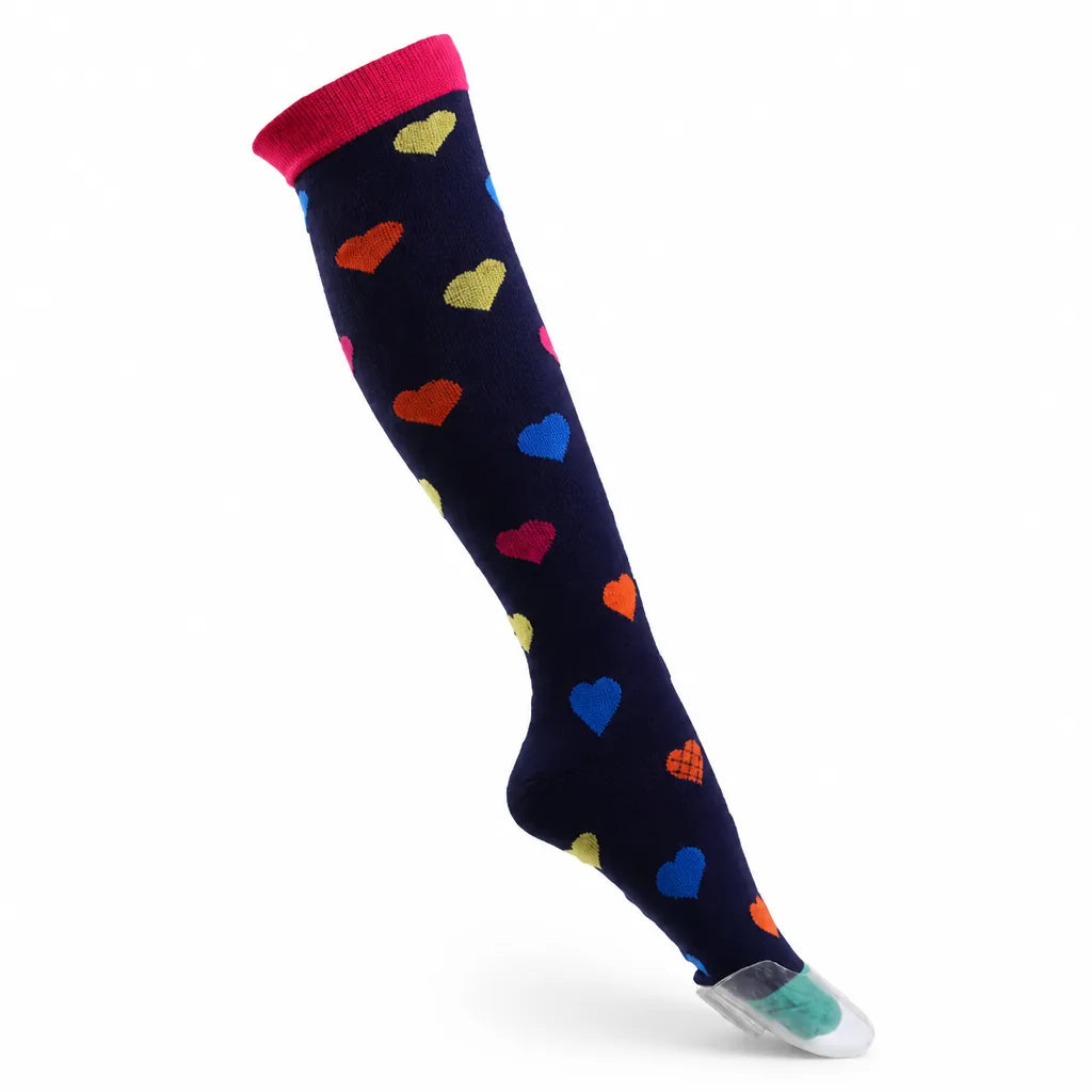 Compression Socks Knee-High Graduated Support Breathable Cotton Blend