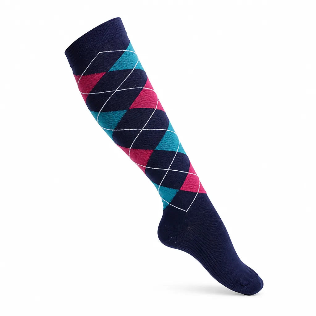 Compression Socks Knee-High Graduated Support Breathable Cotton Blend