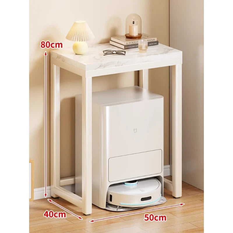 Console Table Robot Vacuum Dock Clearance Marble-Effect Top