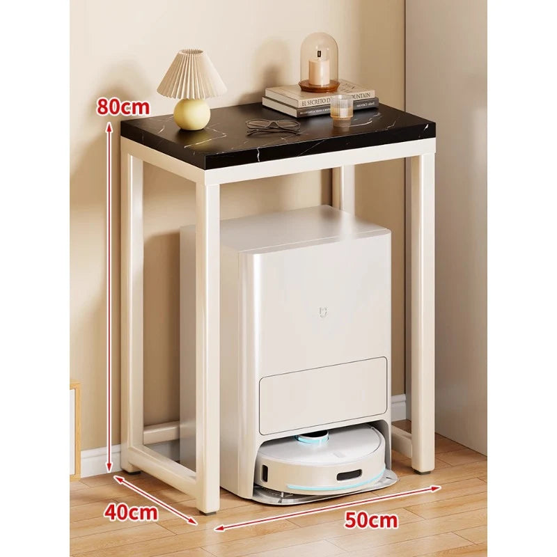 Console Table Robot Vacuum Dock Clearance Marble-Effect Top