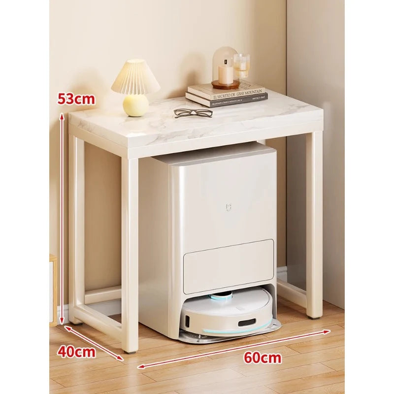 Console Table Robot Vacuum Dock Clearance Marble-Effect Top