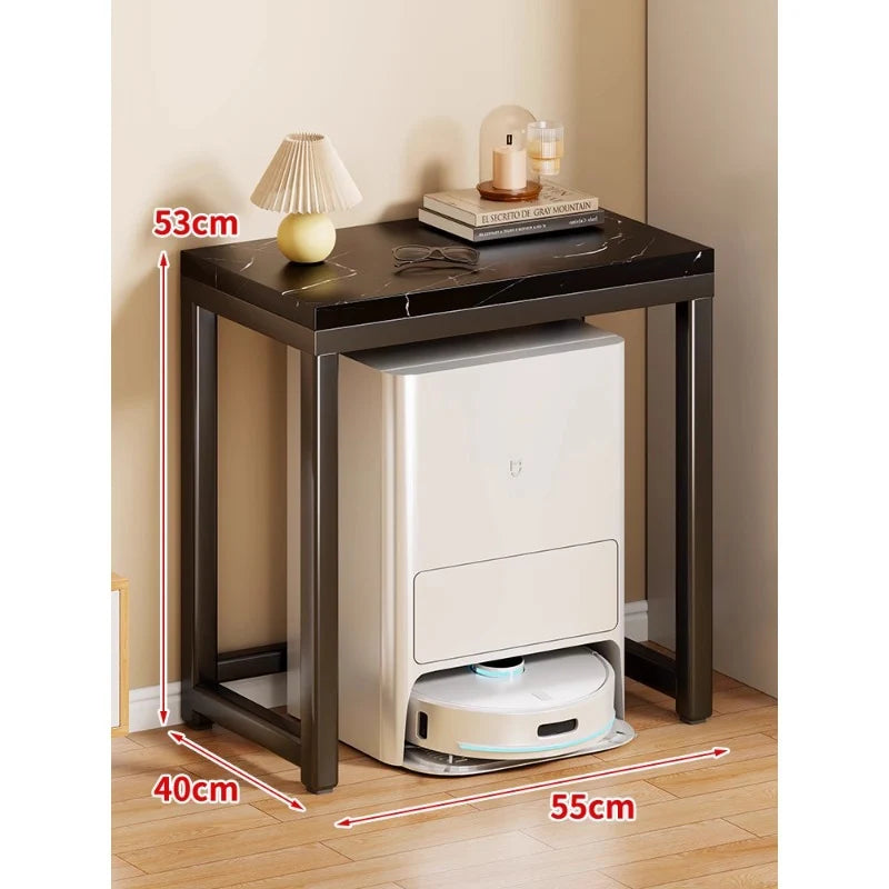 Console Table Robot Vacuum Dock Clearance Marble-Effect Top