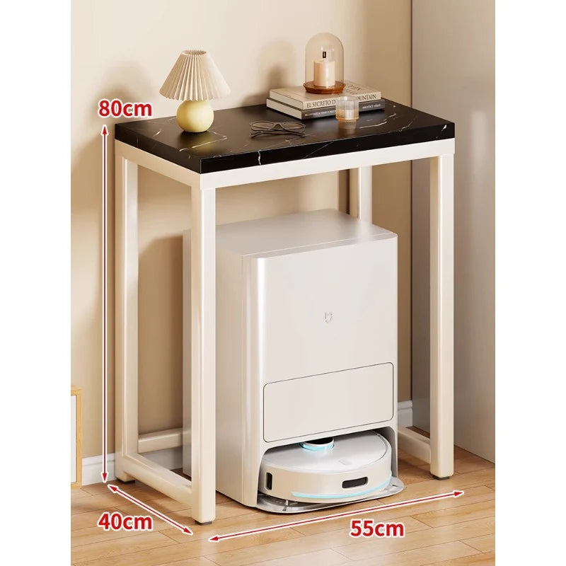 Console Table Robot Vacuum Dock Clearance Marble-Effect Top