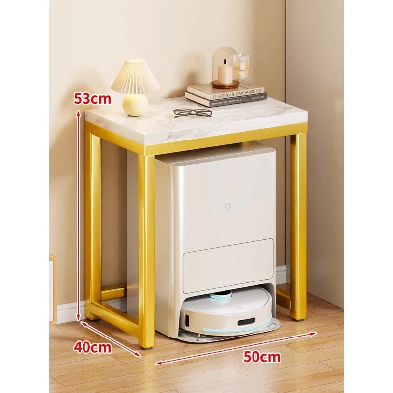 Console Table Robot Vacuum Dock Clearance Marble-Effect Top