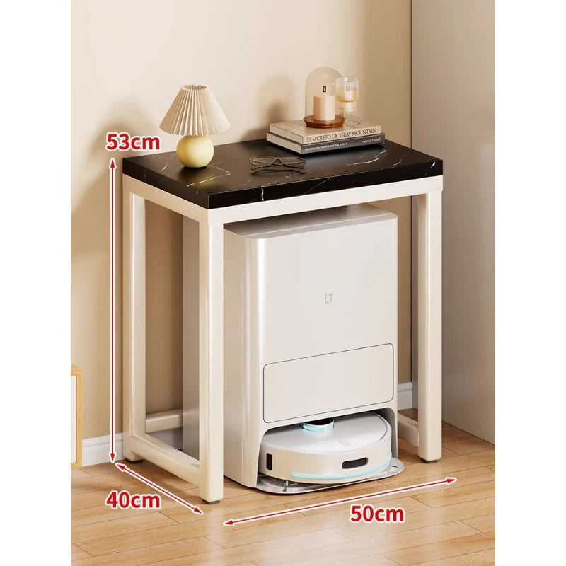 Console Table Robot Vacuum Dock Clearance Marble-Effect Top