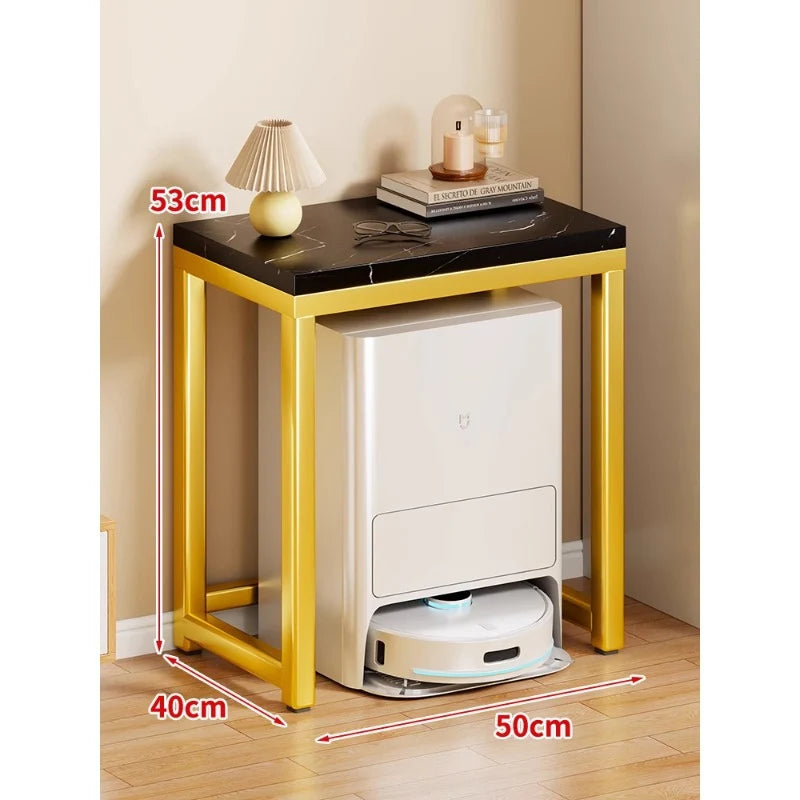Console Table Robot Vacuum Dock Clearance Marble-Effect Top