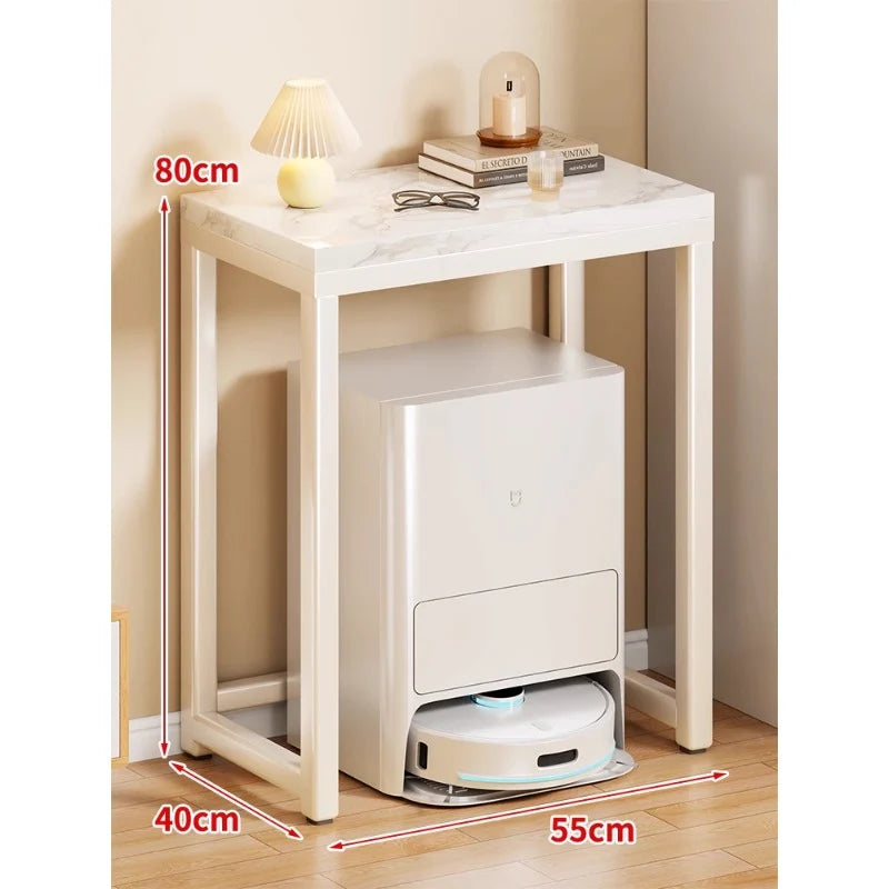 Console Table Robot Vacuum Dock Clearance Marble-Effect Top