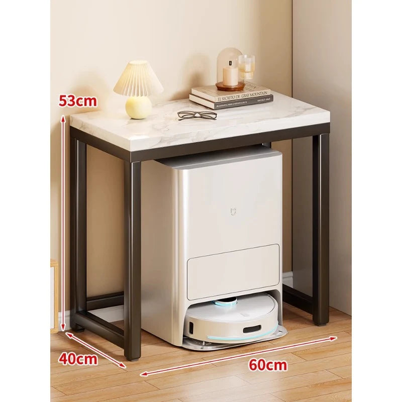 Console Table Robot Vacuum Dock Clearance Marble-Effect Top