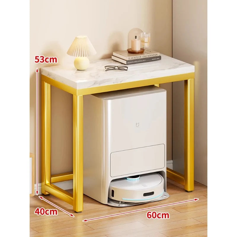 Console Table Robot Vacuum Dock Clearance Marble-Effect Top