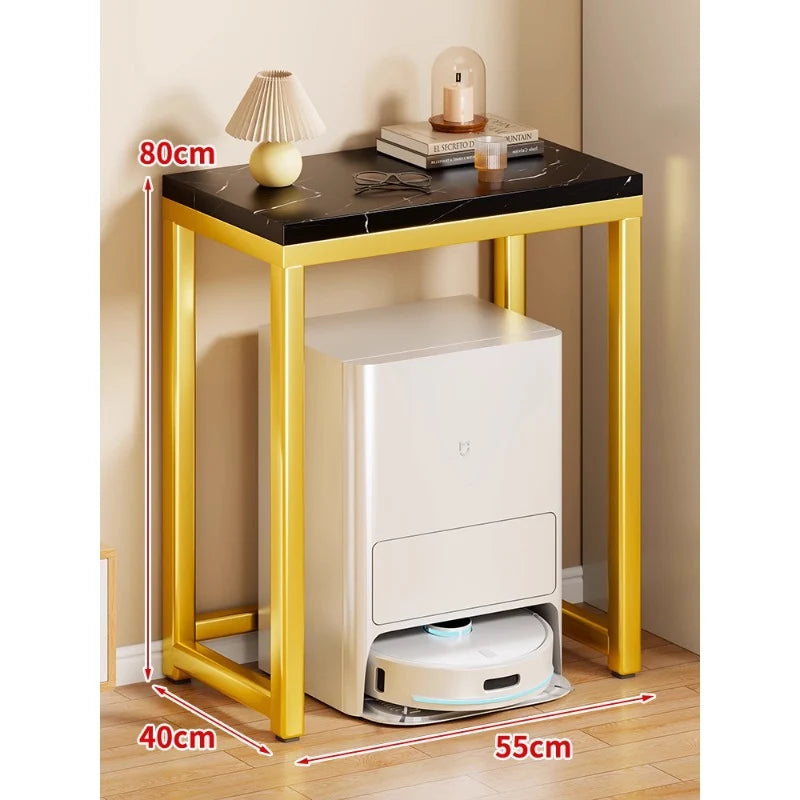 Console Table Robot Vacuum Dock Clearance Marble-Effect Top