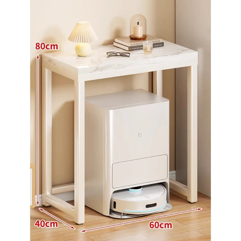 Console Table Robot Vacuum Dock Clearance Marble-Effect Top