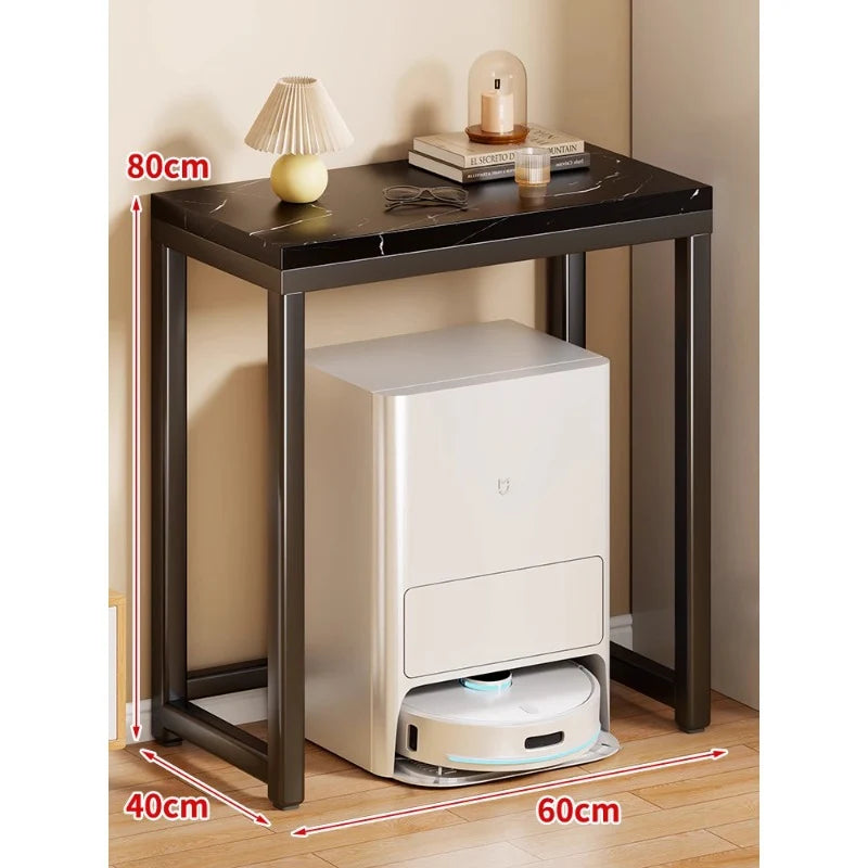 Console Table Robot Vacuum Dock Clearance Marble-Effect Top