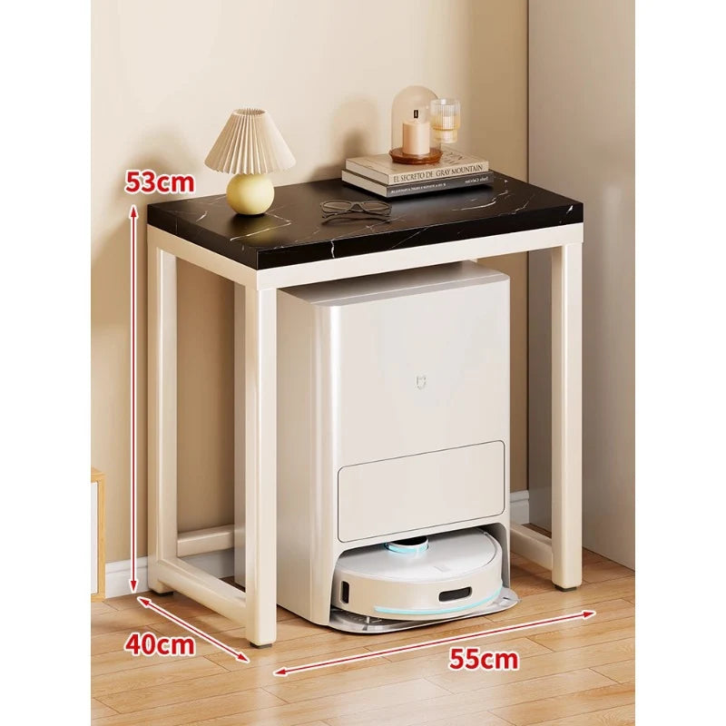 Console Table Robot Vacuum Dock Clearance Marble-Effect Top