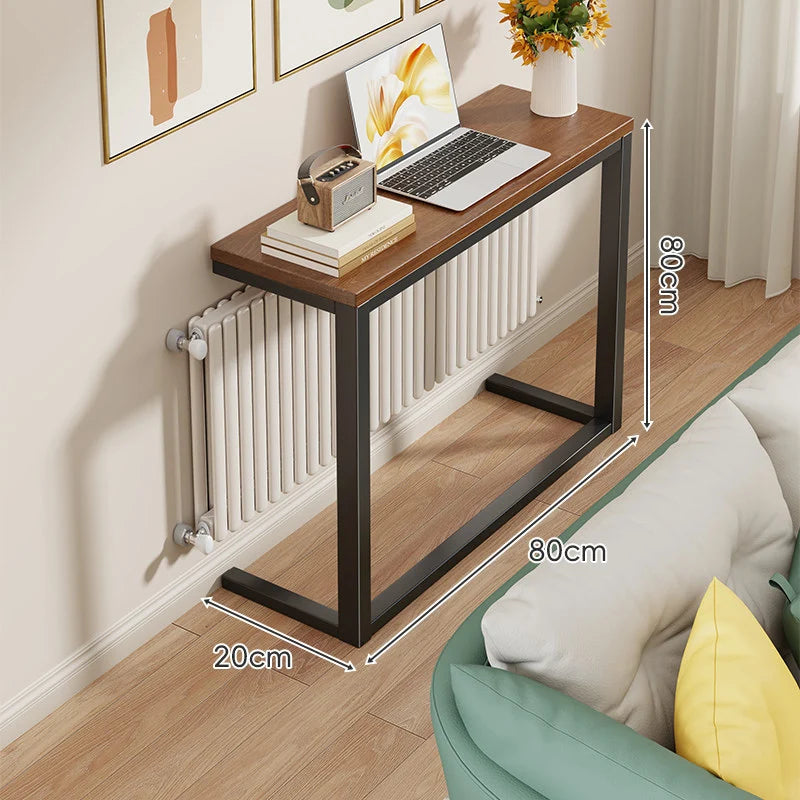 Console Table Slim Space-Saving Engineered Wood Top