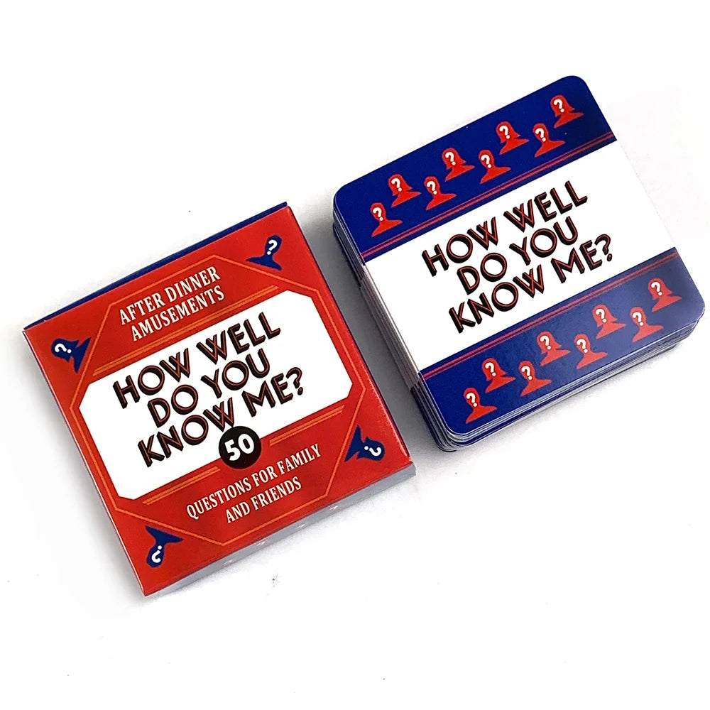 Conversation Card Game 50 Questions Pocket-Size For 2+ Players