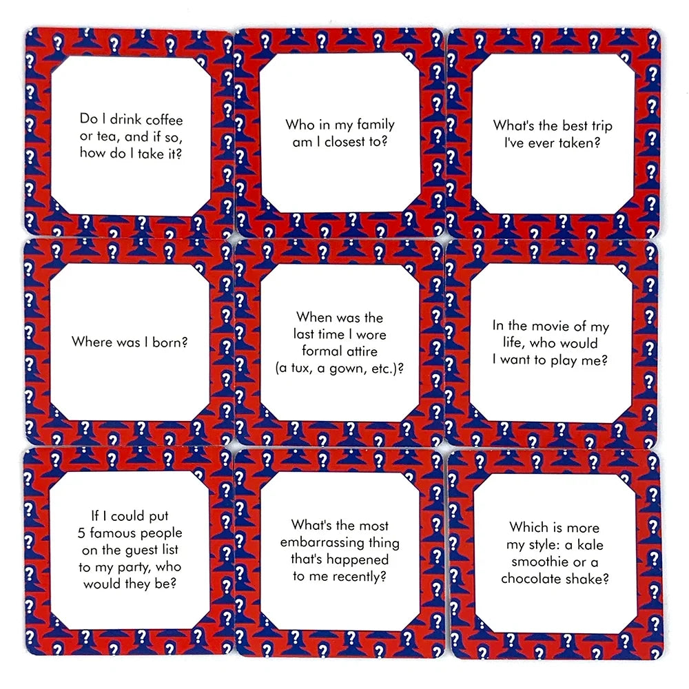Conversation Card Game 50 Questions Pocket-Size For 2+ Players