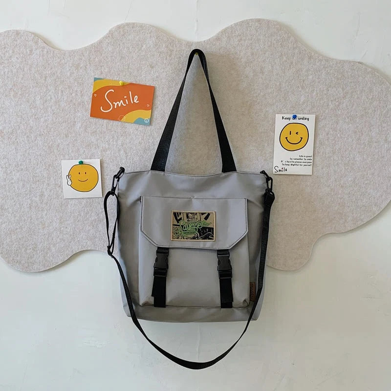 Convertible Shoulder Bag Adjustable Strap Multiple Compartments Durable Fabric