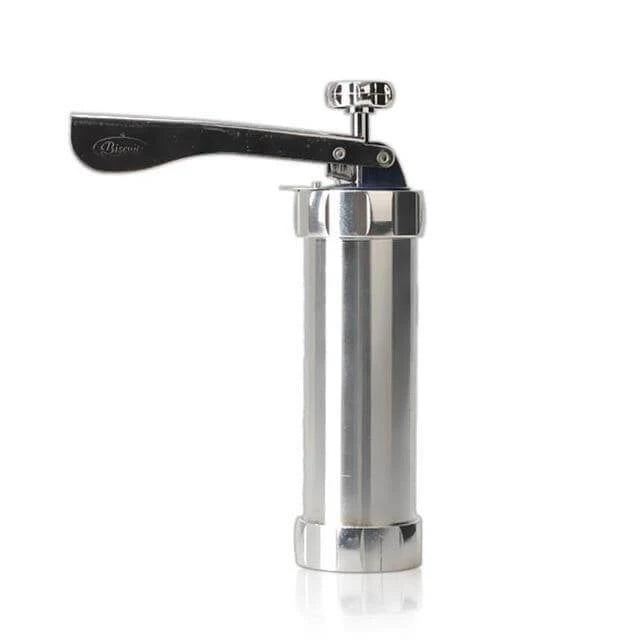 Cookie Press Stainless Steel with 20 Molds and 4 Nozzles