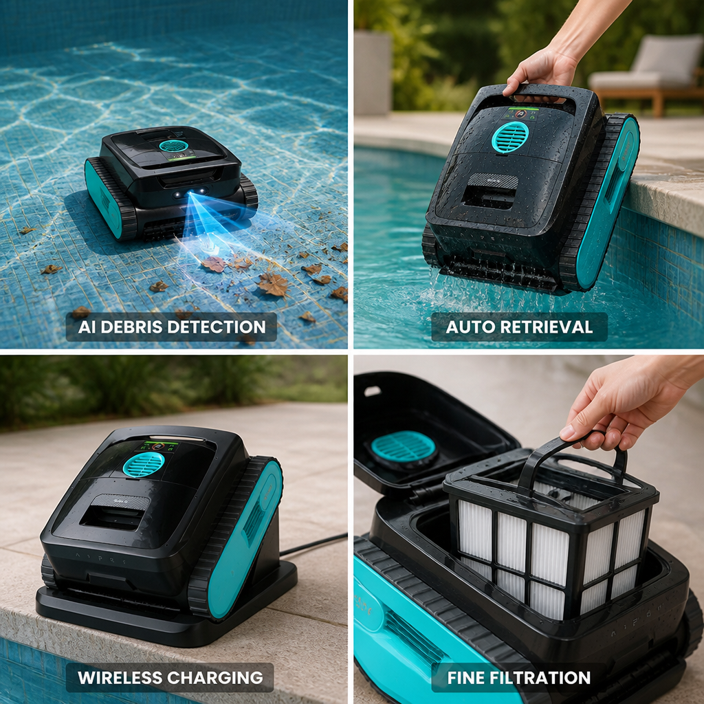 Cordless AI Navigation Robotic Pool Cleaner