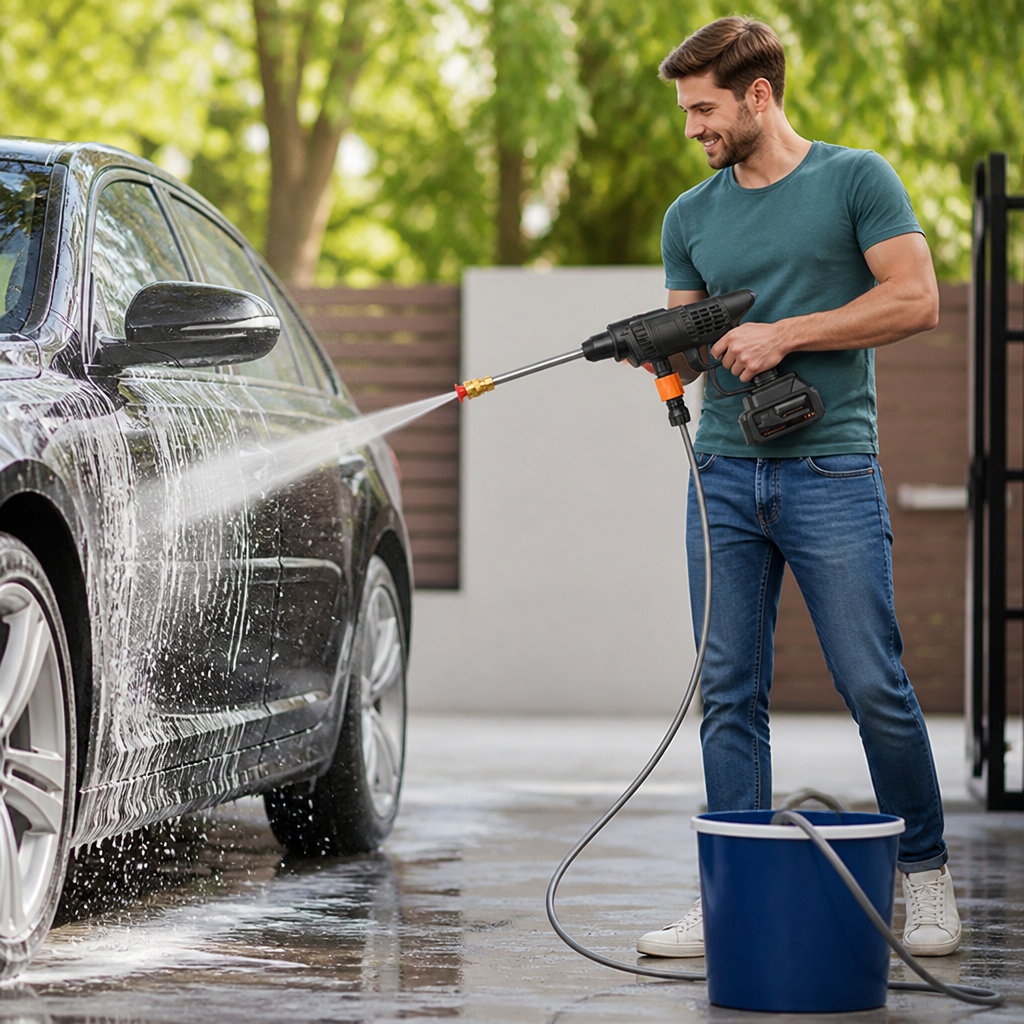 Cordless High-Pressure Self-Suction Pressure Washer (26 Bar)