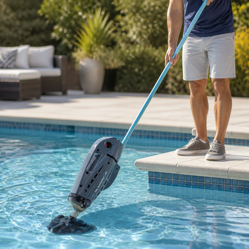 Cordless Powerful Suction Handheld Pool Vacuum (Removable Brush)