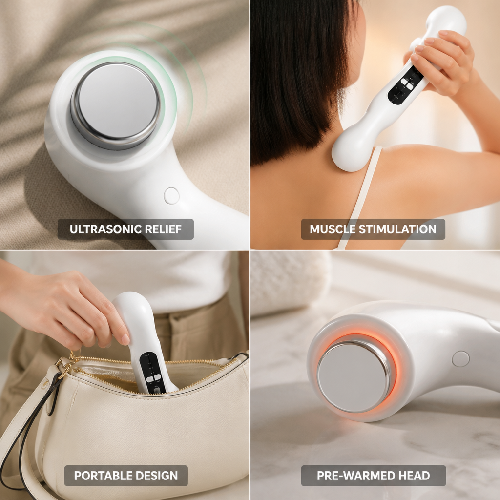 Cordless Pre-Warmed Ultrasonic Pain Relief Device