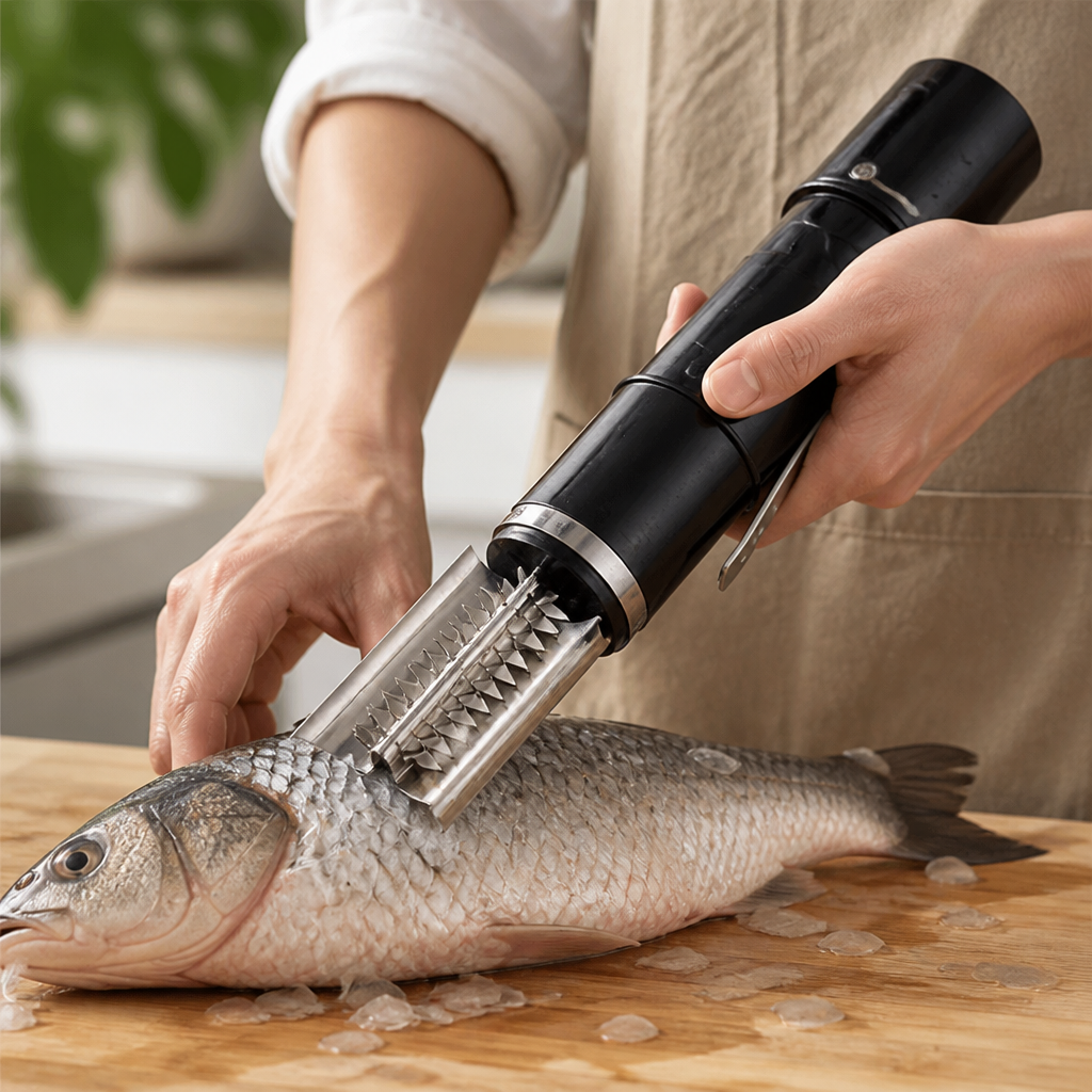 Cordless Rechargeable Dual-Function Fish Scaler (Up to 4H Runtime)