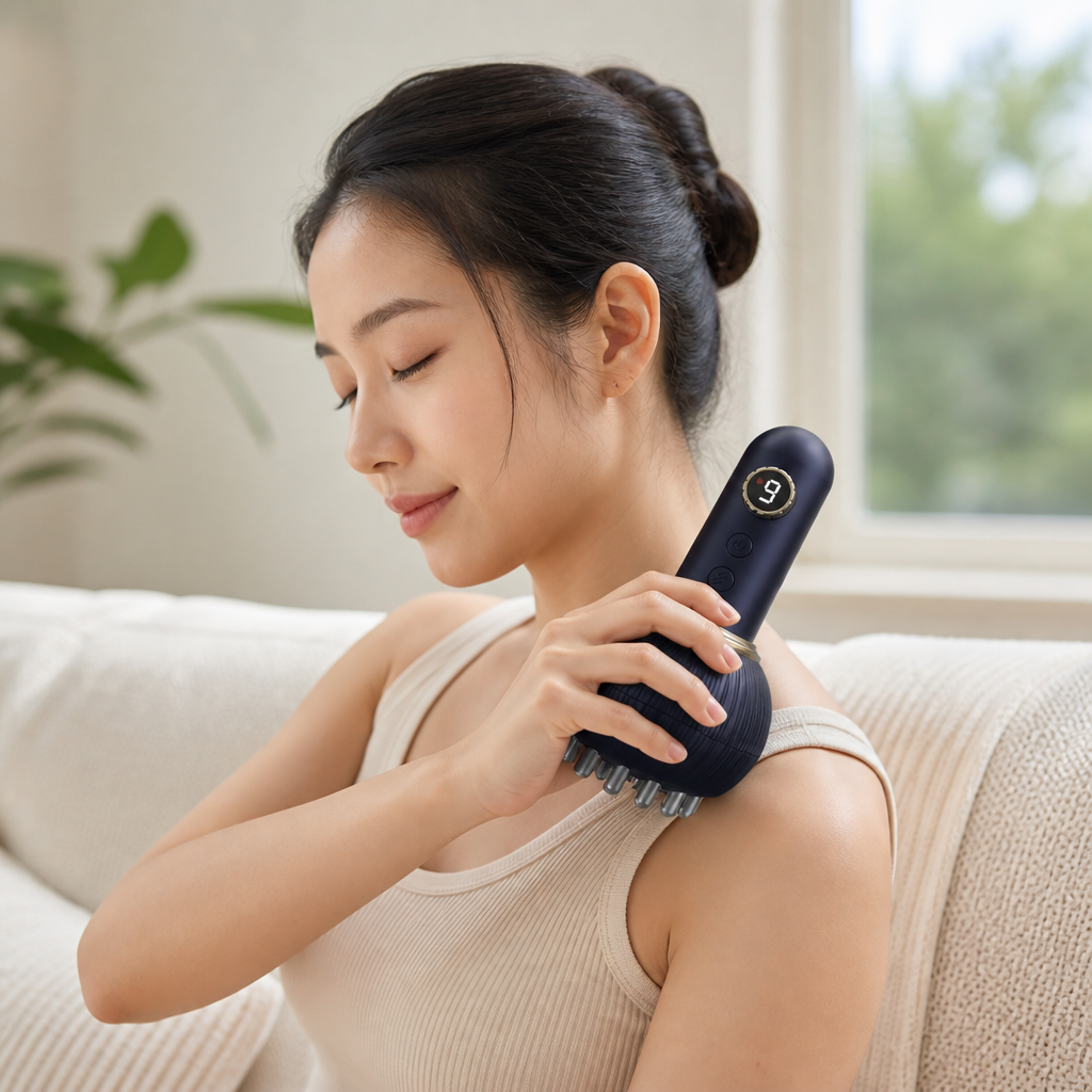 Cordless Rechargeable Heat, Vibration & Pulse Massager (9 Intensity Levels)