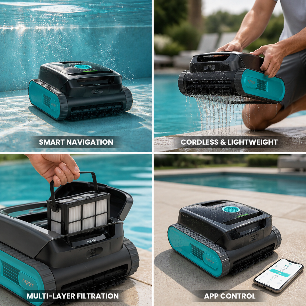 Cordless Smart Navigation Robotic Pool Cleaner