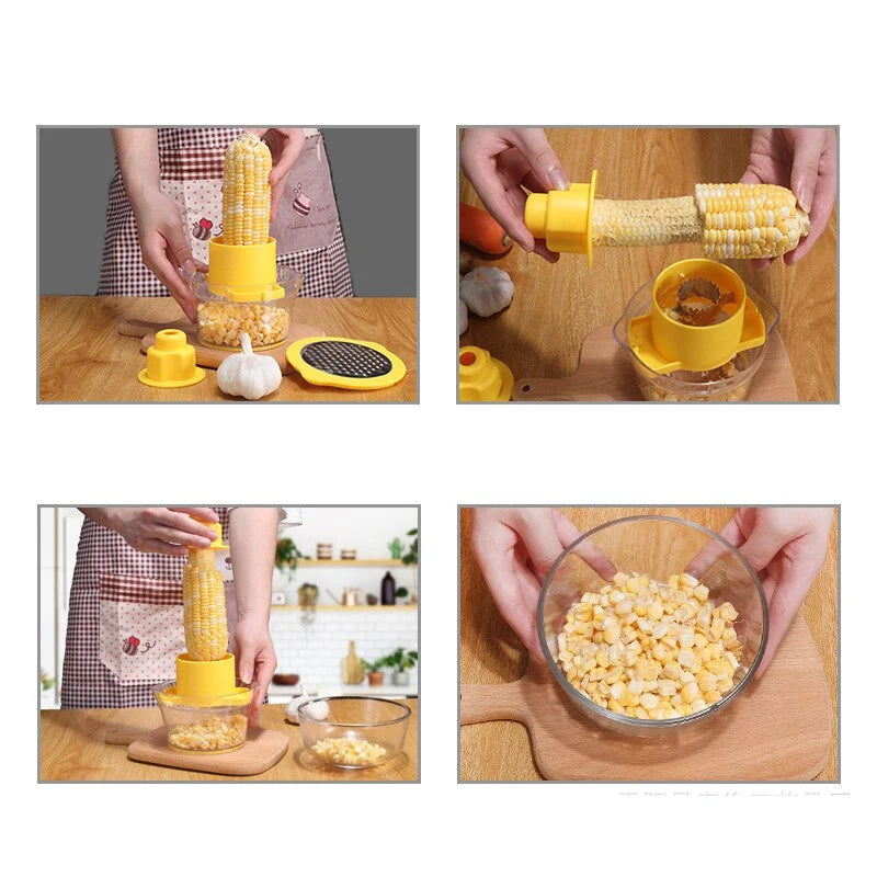 Corn Stripper Grater with Kernel Catching Container