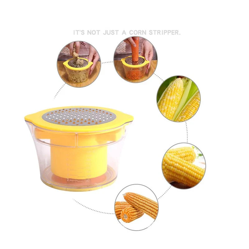 Corn Stripper Grater with Kernel Catching Container
