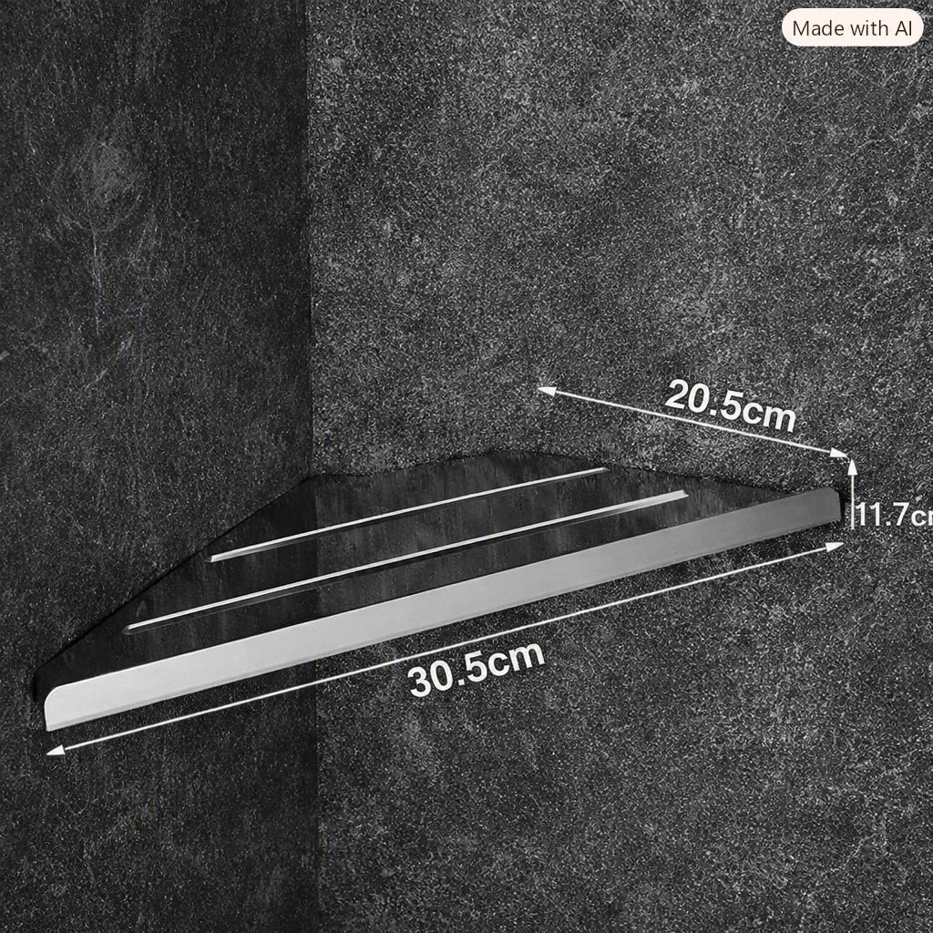 Corner Shower Shelf Stainless Steel Screw-Mounted Open-Drainage Base