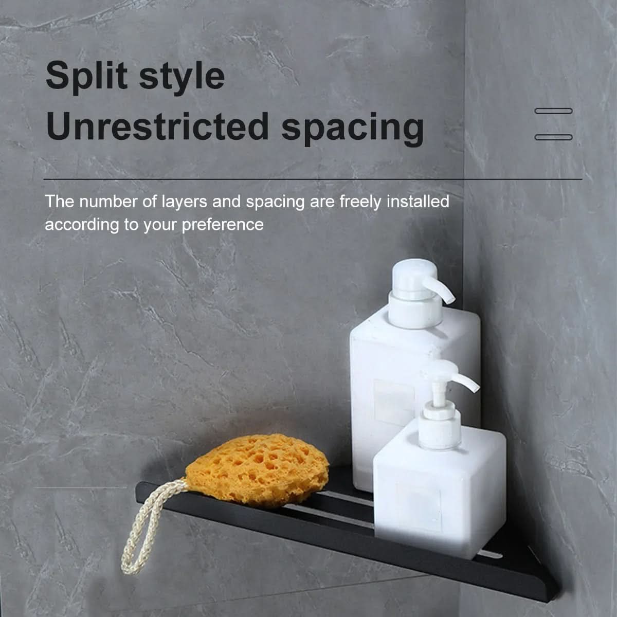 Corner Shower Shelf Stainless Steel Screw-Mounted Open-Drainage Base