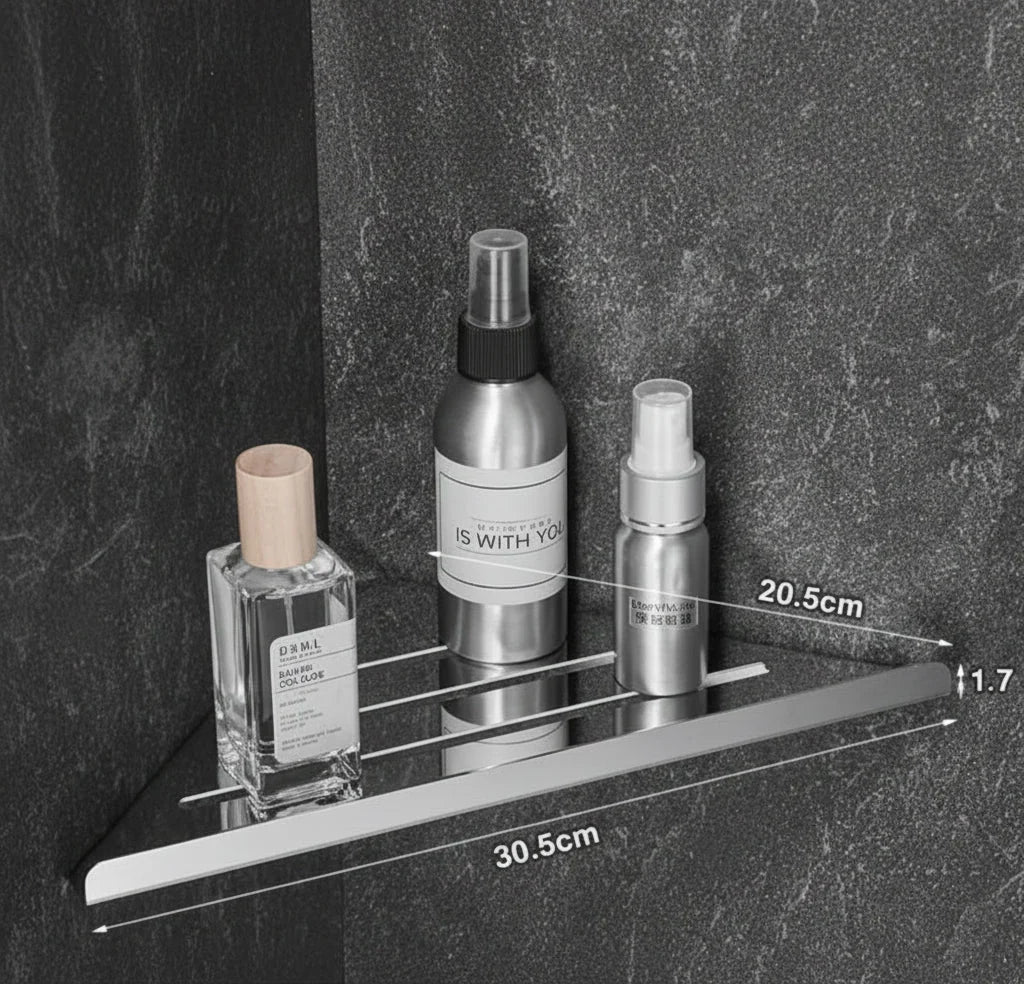 Corner Shower Shelf Stainless Steel with Drainage