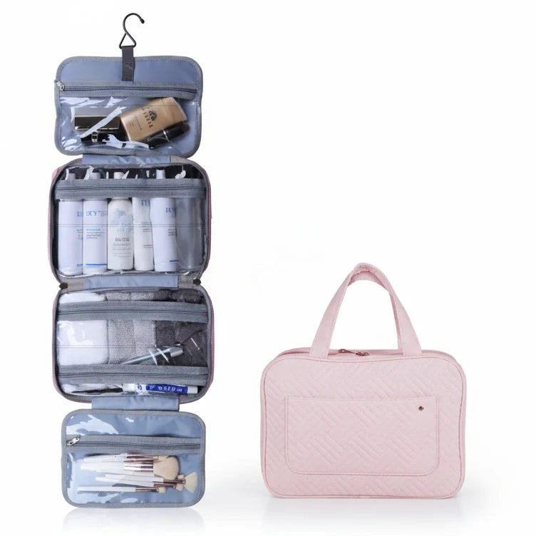 Cosmetic Organizer Compact Travel Design Four Compartments