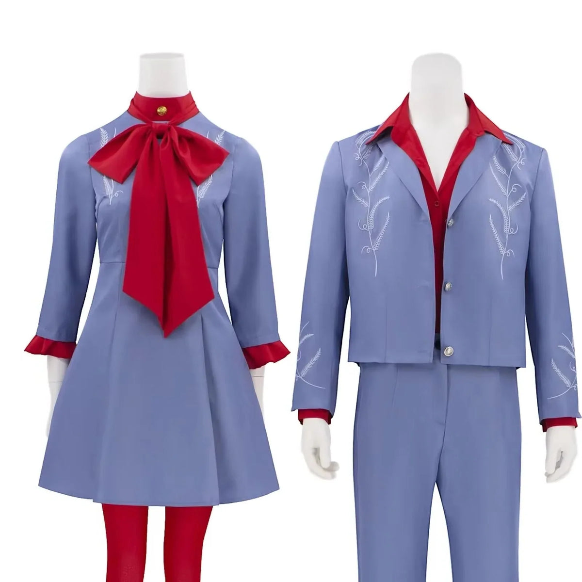 Costume Dress Scarf-Style Coat Unisex Blue & Red