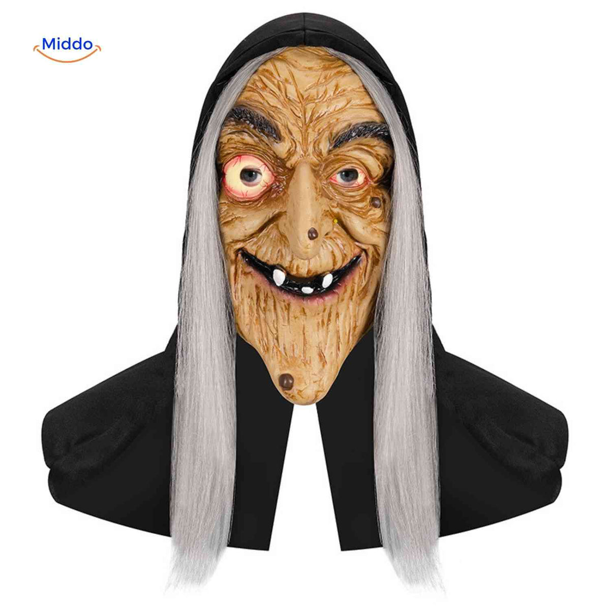 Costume Mask Full-Face Integrated Hood Breathable Mesh