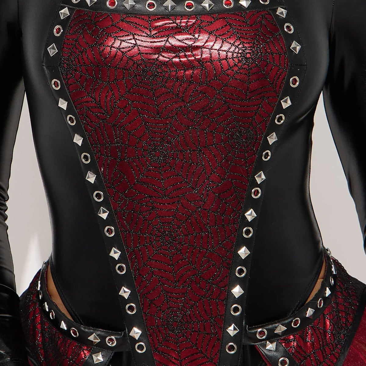 Costume Set Vampire Queen Romper 5-Piece Stretch Polyester