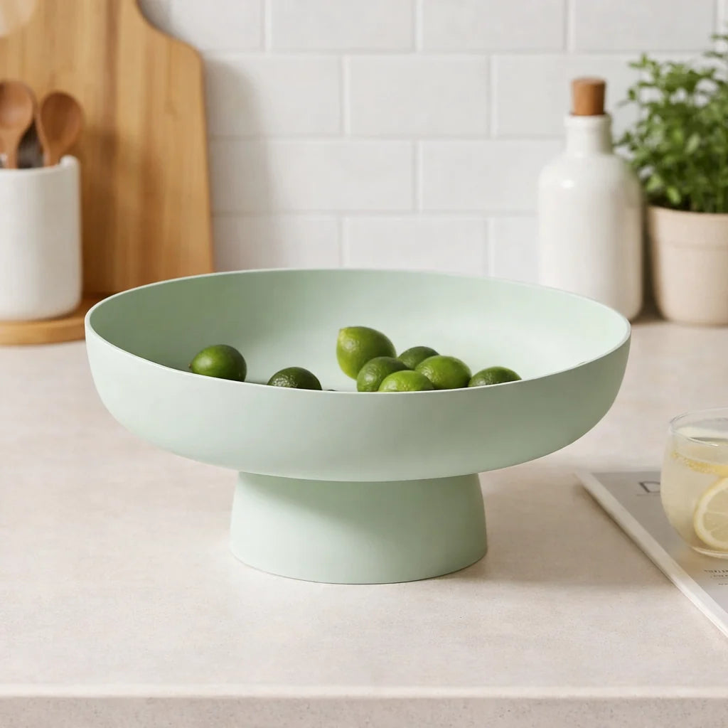 Countertop Fruit Bowl Glazed Ceramic Single Layer