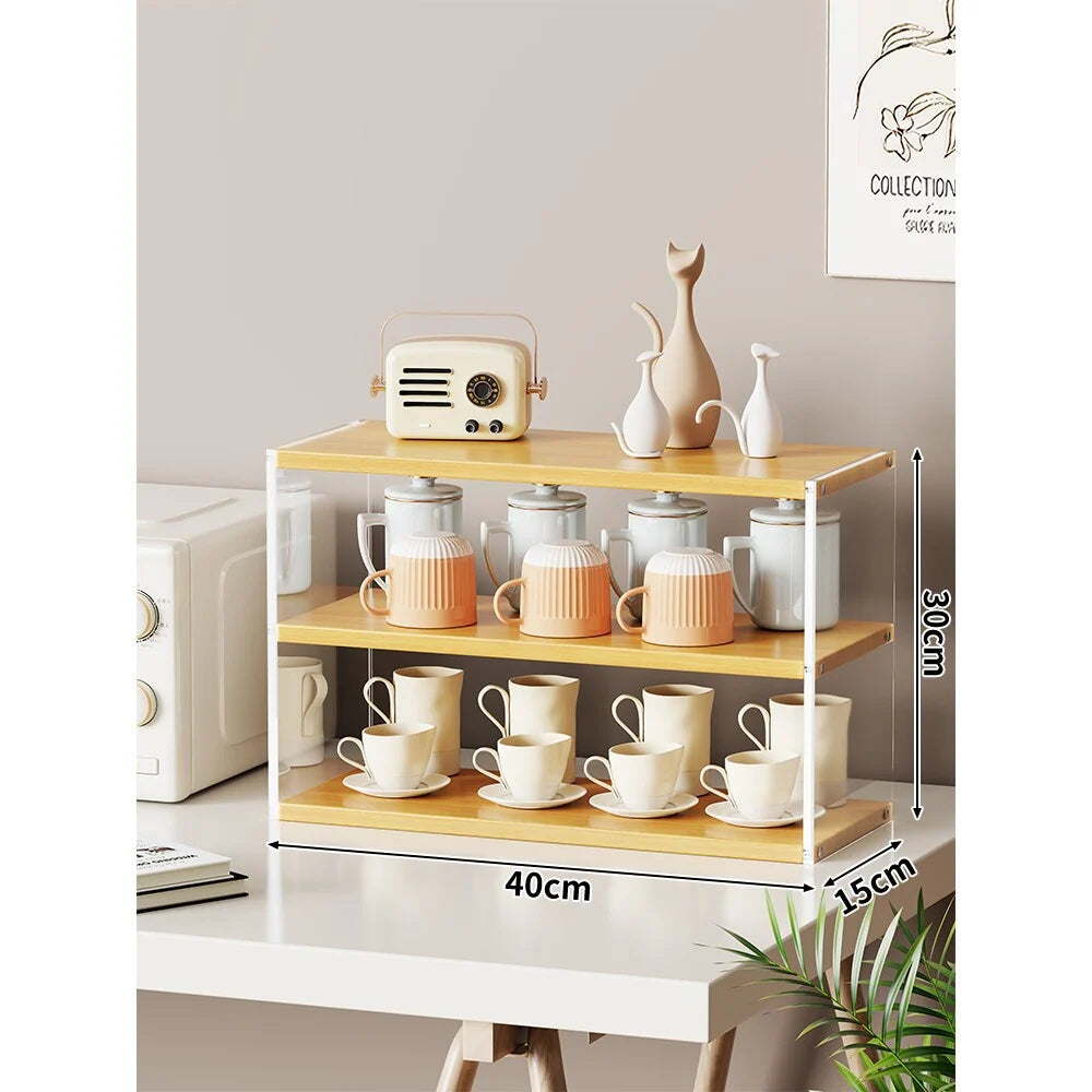 Countertop Organizer Rack Multi-Tier Open Shelves